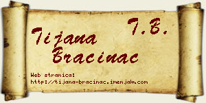 Tijana Bračinac vizit kartica
